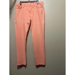 JCPenney womens skinny peach faded pants jeans